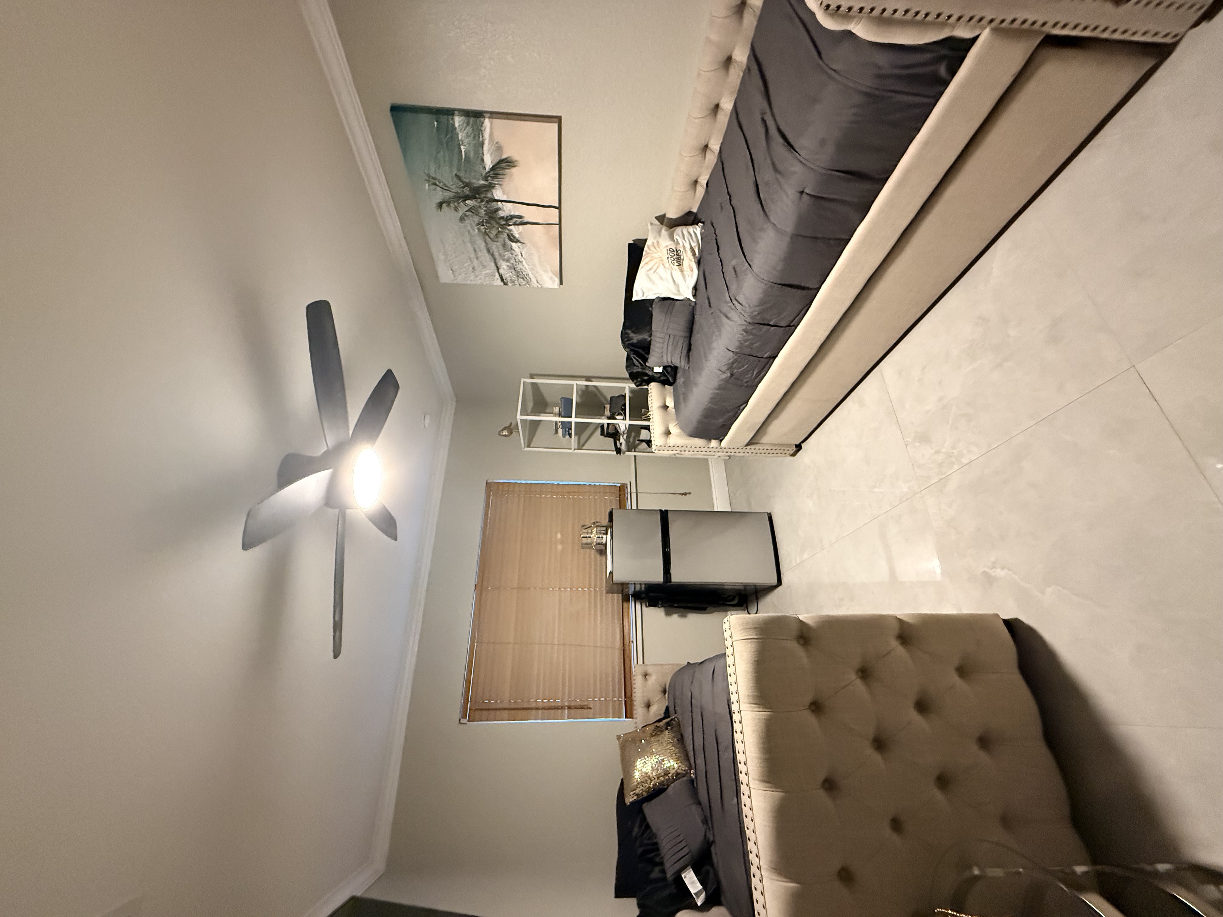 Bodied in MIA recovery suite bedroom prepared for a guest